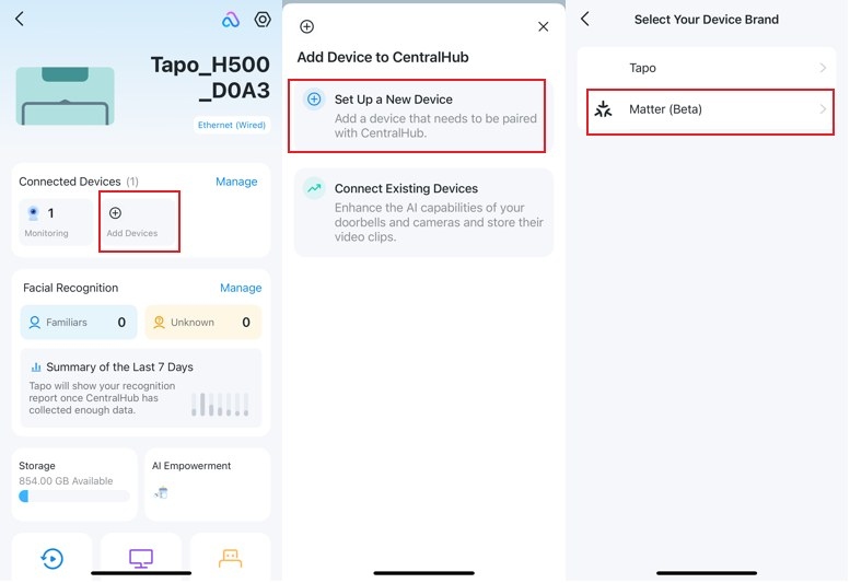 Using Tapo H500 to Control Matter Devices and Bridge Tapo Accessories