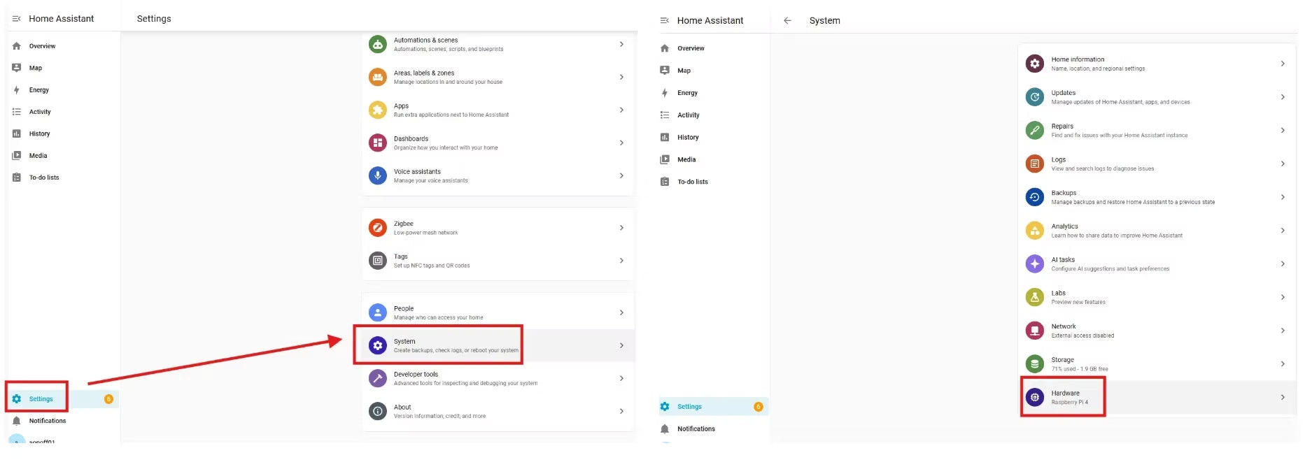verify the Zigbee coordinator is detected in Home Assistant